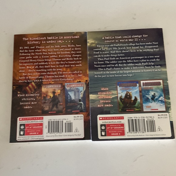 I survived 7 books Chicago Gettysburg D-Day Earthquake Nazi blizzard Grizzlies - Picture 7 of 13